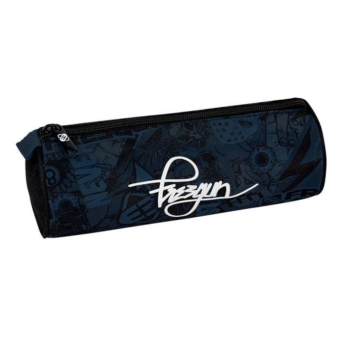 freegun trousse ronde college 1 compartiment noir et bleu marine enfant garcon noir et bleu marine cdiscount bagagerie maroquinerie