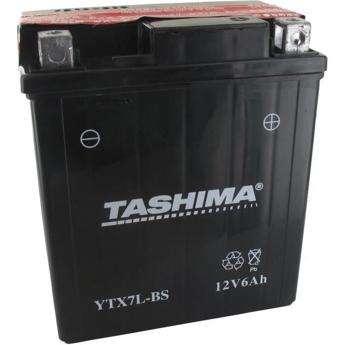 Batterie moto étanche FULBAT YTX7L-BS - 12V / 6Ah
