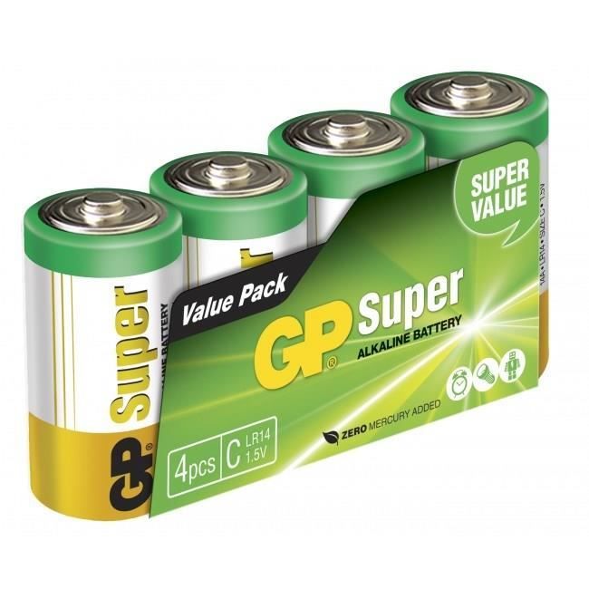 Lot de 2 Piles GP Batterie Super Alcaline 1.5V type C/LR14