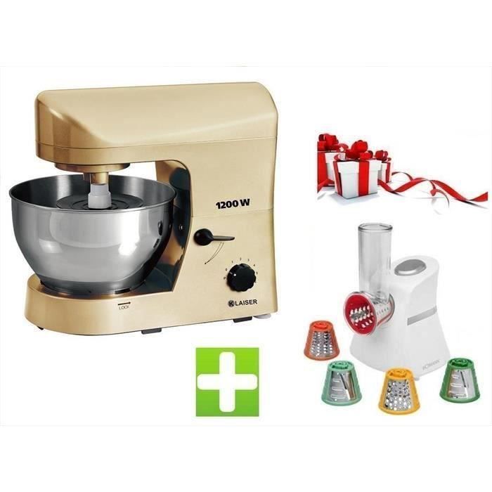 Robot pétrin pâtissier multifonction KLAISER IMPERIAL KM98MEX 1200W - Couleur Champagne - Klaiser