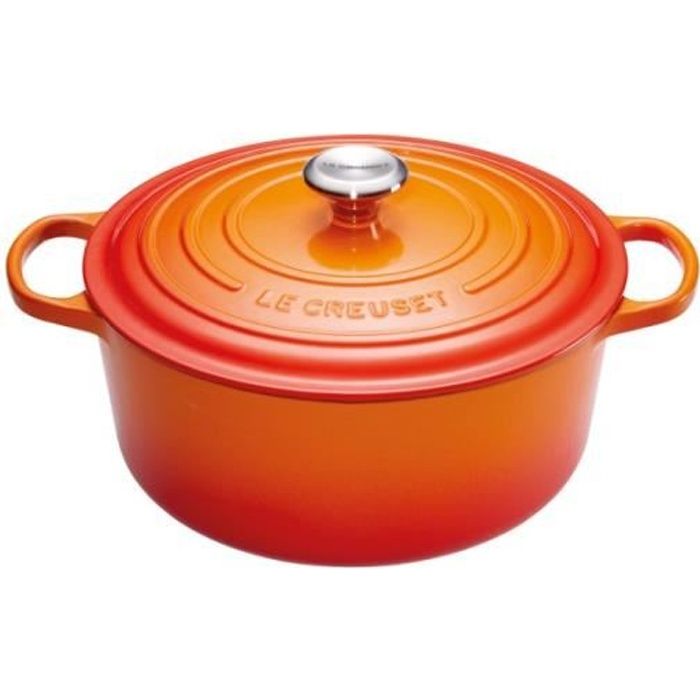 Cocotte Ronde Le Creuset 19 Cm – Marron – Fonte émaillée – Made In France