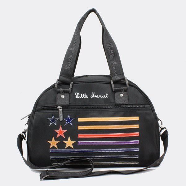 Sac à Main Little Marcel Hexagonale Noir - Taille Moyenne, Synthétique, Neuf Avec étiquettes
