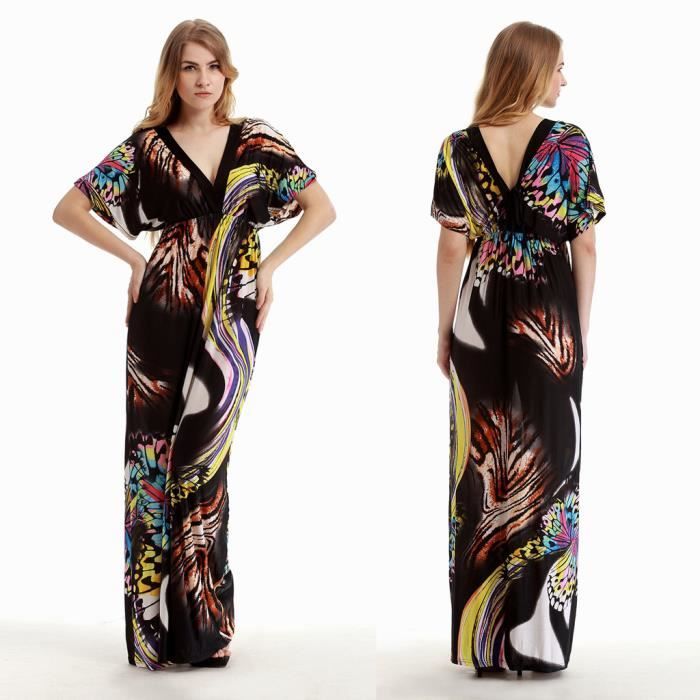 Robe longue hotsell manche papillon
