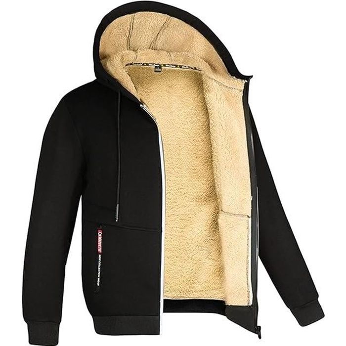 Veste doublée peluche homme clearance