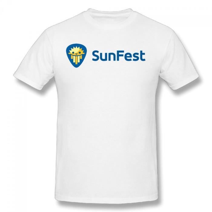Sunfest logos color sunfest logo pick word only side Homme Col rond ...