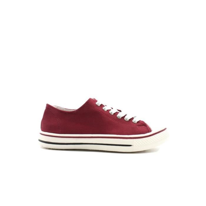 basket femme bordeaux