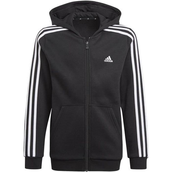 Veste Adidas Essentials 3-stripes noir enfant