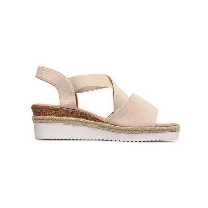 Sandales compens es LPB DONATIANE Beige Femme Beige