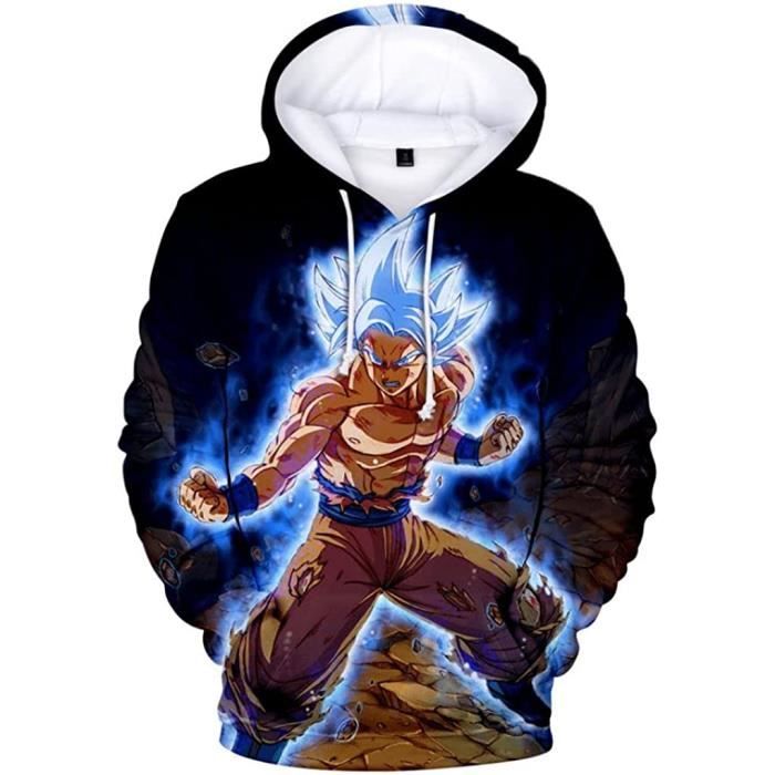 Dragon Ball z Sweat a Capuche Homme Femmes Goku 3D Imprime Anime Pull Dragonball Manga Saiyan Sweatshirt Enfant Vetement Hoodies Noir Cdiscount Pret a Porter