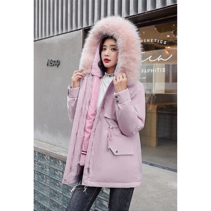 Parka rose fille sales