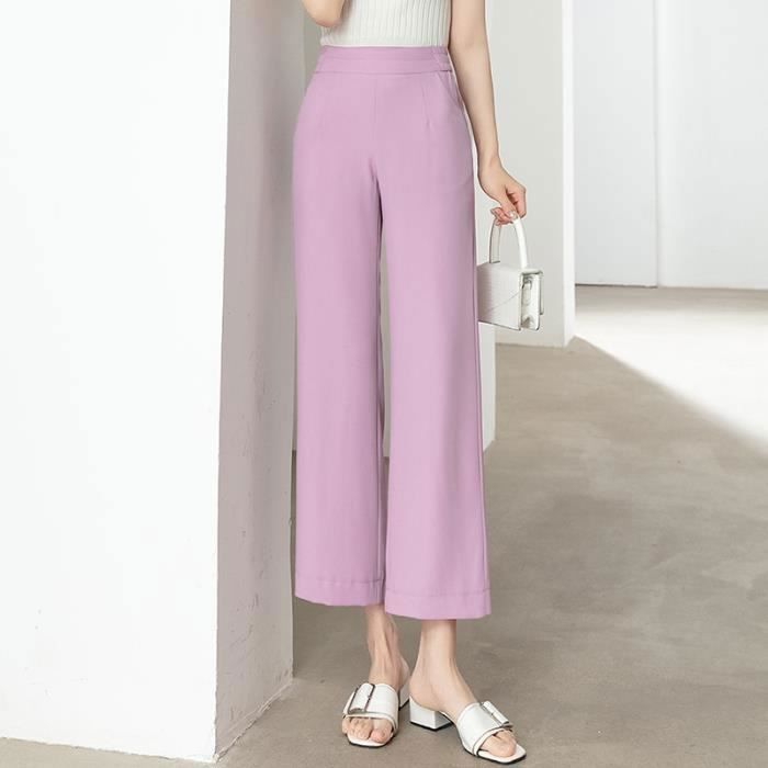 Pantalon taille sale haute 7/8