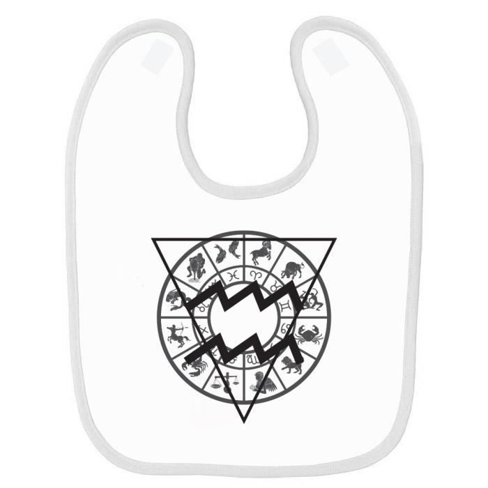 Bavoir Bebe Signe Astrologique Cercle Verseau Blanc Cdiscount Pret A Porter