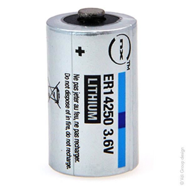 Pile lithium ER14250 taille 1/2AA 3.6V 1.2Ah PP - Pile(s