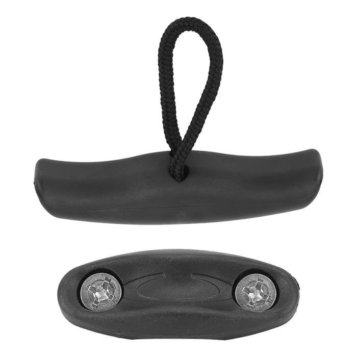 Poignées Kayak PVC 2 Pièces - Forme C Antidérapante | 32x2.3x2.1cm Noir