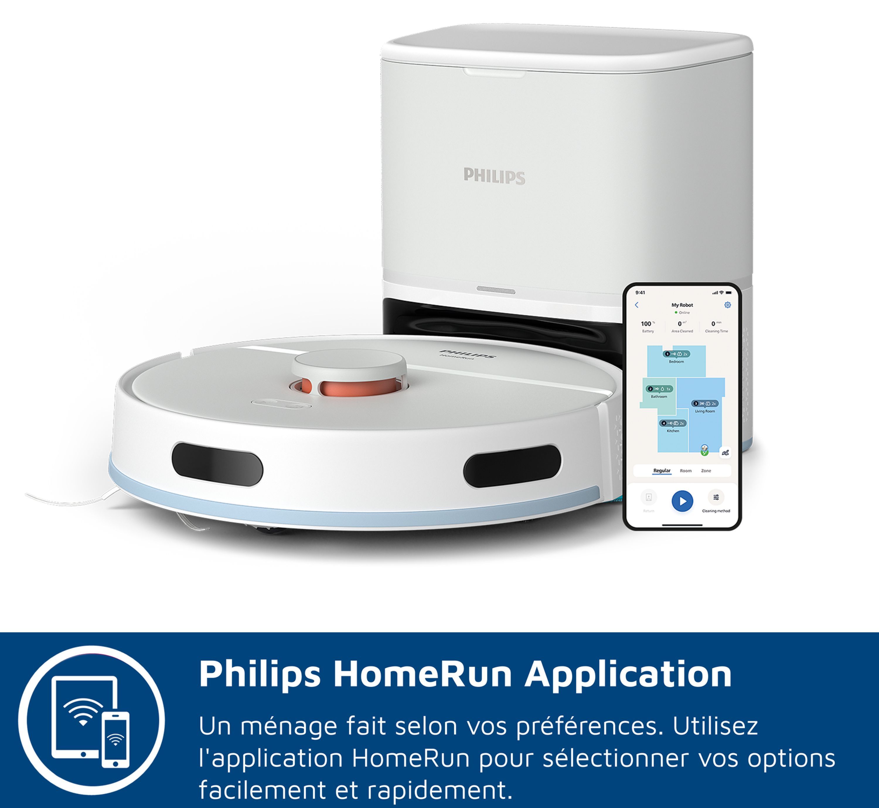 Aspirateur Robot Laveur PHILIPS XU210025 6000 Pa 120 min 380 ml