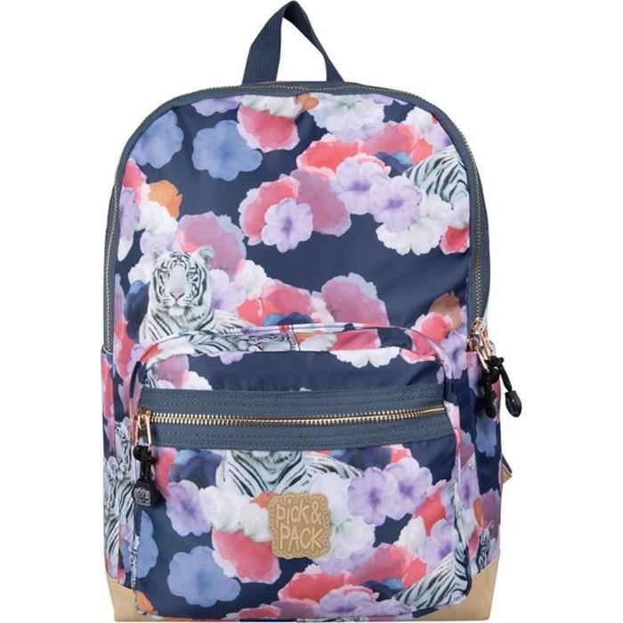 Sac à dos - PICK & PACK - Something Wild S - Denim - Bleu et rose - Pour fille