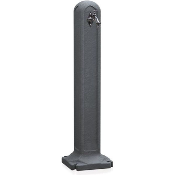 Robinet sur poteau de jardin Prosperplast Tanker Anthracite - PP - 24x24x90 cm