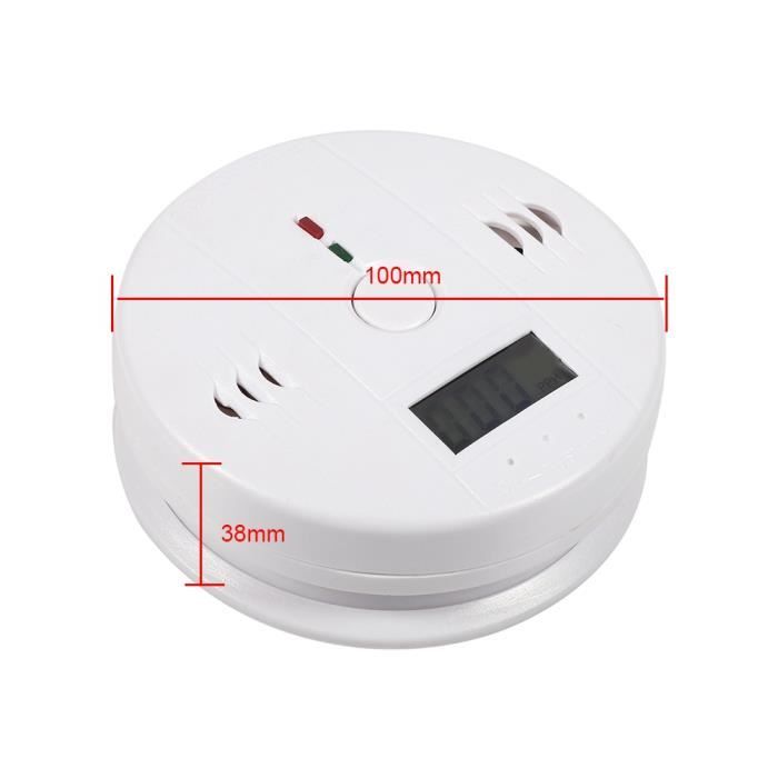Détecteur De Monoxyde De Carbone 3 En 1 - Affichage LED Numérique, Température, Humidité - Alimentation USB
