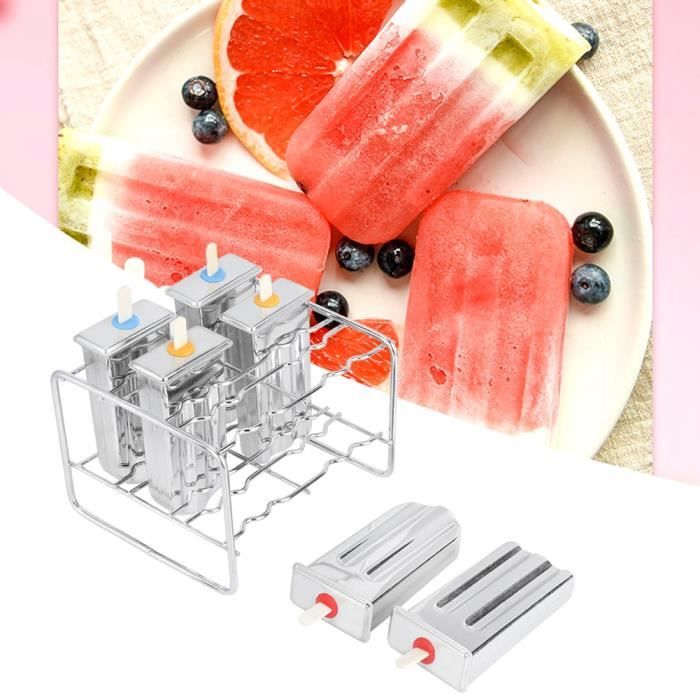CNXUS Moule à crème glacée 8 cellules Jus congelé en Silicone Popsicle