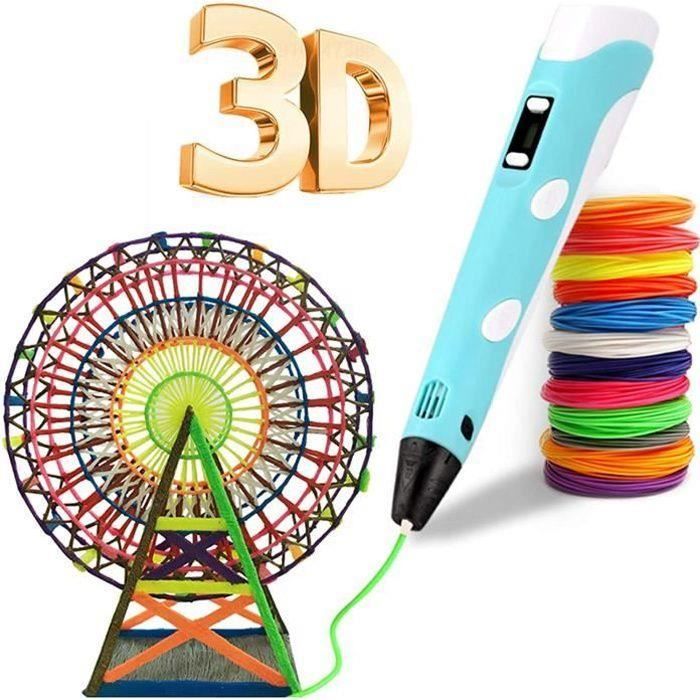 Cadeau,Stylo-plume 3D à impression 3D avec 12 couleurs de filament
