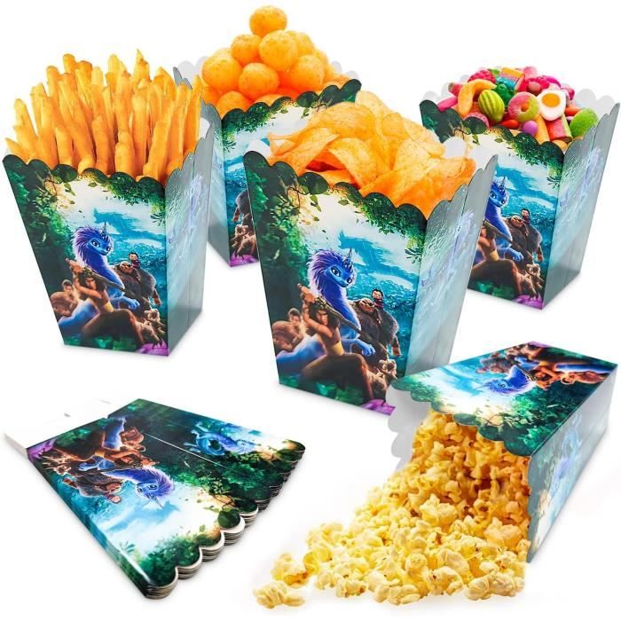 24 Pièces Boîtes De Pop-Corn Sacs De Pop-Corn Fournitures De Papier De