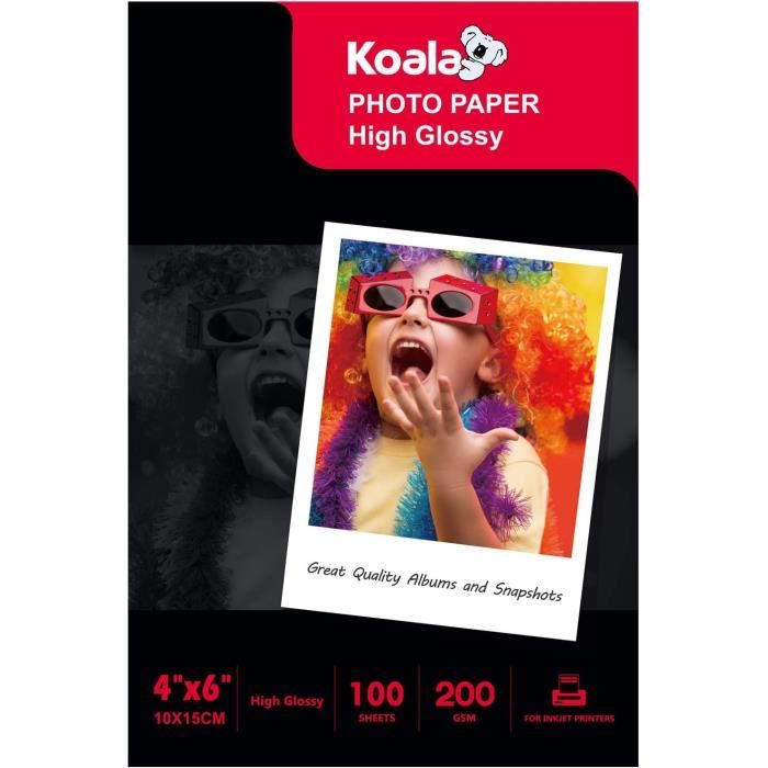 Cartridgeify Papier Photo Brillant, A4, 180 G/m², 120 Feuilles, Pour