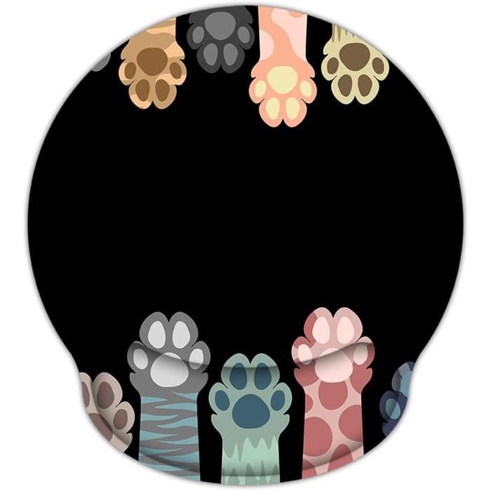 Tapis De Souris De Patte De Chat Avec Support De Poignet, Tapis De Jeu