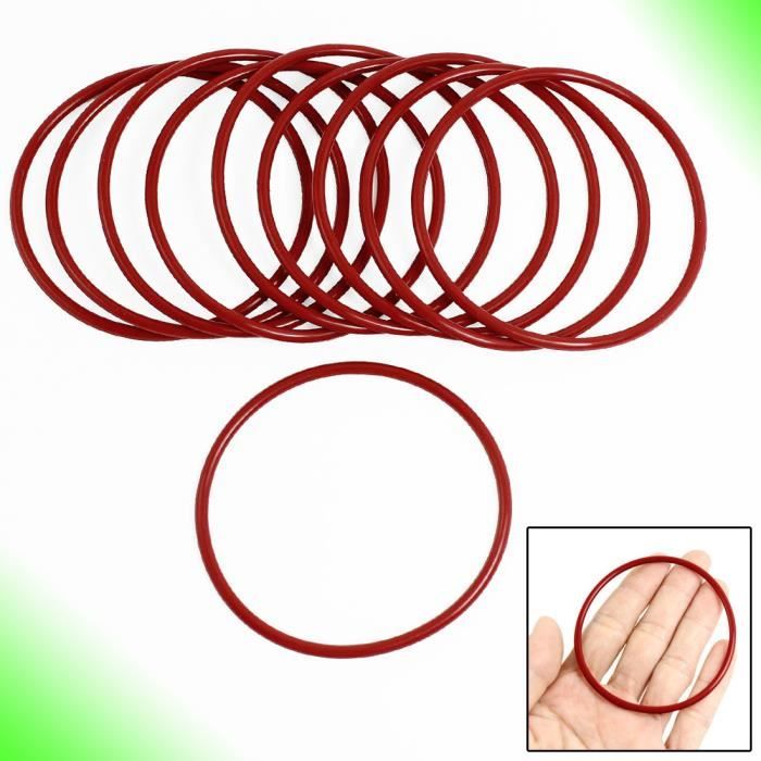 Lot de 10 en silicone rouge O Ring huile Joints Joints Rondelles 70mm x 2,5mm