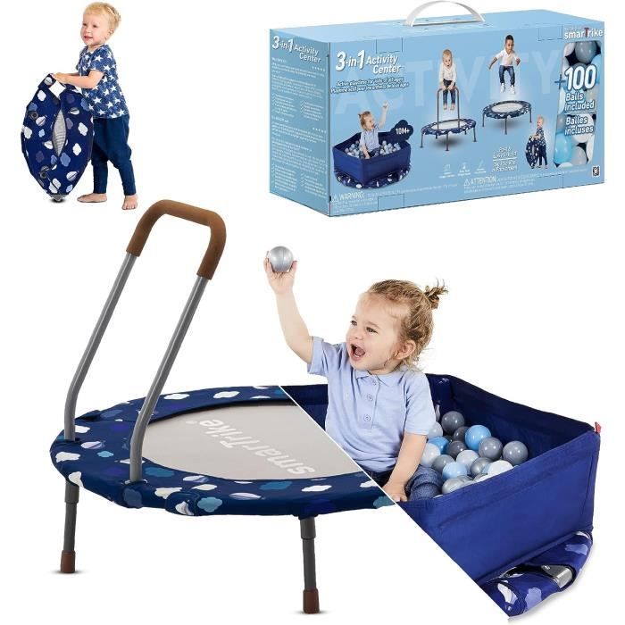 Trampoline pour enfants 56 x 36 pouces, mini-trampoline pliable pour intérieur et