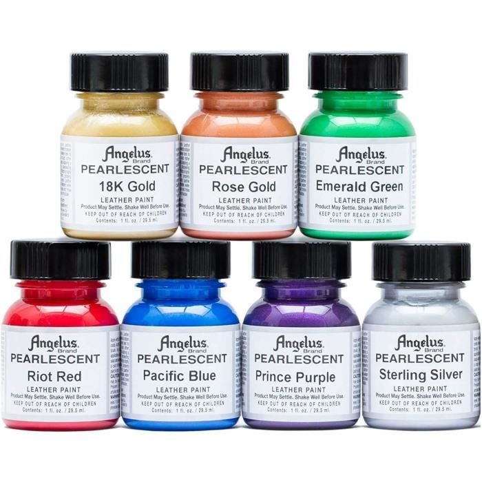 Angelus Pearlescent Cuir Peinture Acrylique Complet 1 OZ KIT (Original