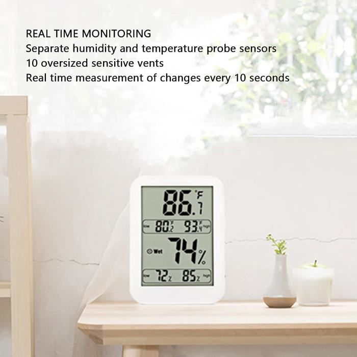 Mini Thermomètre D'Intérieur Hygromètre Numérique Lcd Moniteur De