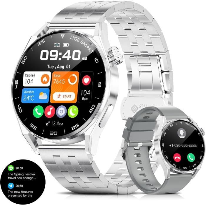 Montre Connectée Homme - Écran 1.7" HD, Appels Bluetooth, 1000 MAh, 114 Modes Sport, IP68, Suivi Santé - Compatible Android/iOS - 7