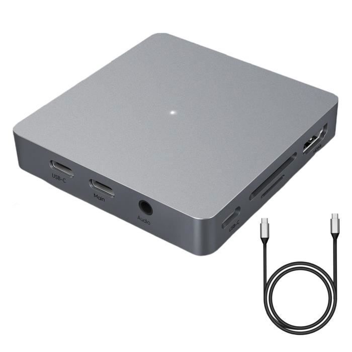 Station D'accueil USB C Triple écran 13 En 1 USB C Hub Station D'accueil Con 2 HDMI, VGA, PD 100W, USB C, 4 USB, Gigabit Ethernet, Audio, SD/TF Thunderbolt 3 Par Compatible