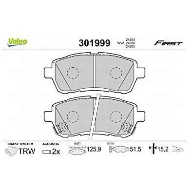Plaquette de frein gamme first Daihatsu sirion i fr - VALEO - 301999