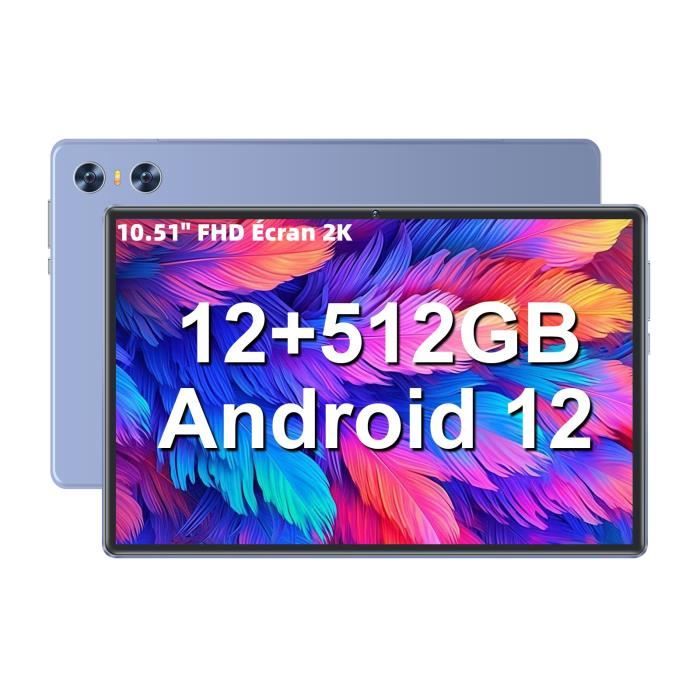 Tablette Tactile 10.51 Pouces, 12Go+512Go Gaming Tablette Android 12,  8300mAh, 16MP+8MP, 4G LTE+5G WiFi-Octa Core-OTG-GPS-Bleu - Cdiscount  Informatique