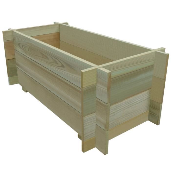 vidaXL Jardinière surélevée Bois de pin - vue 2