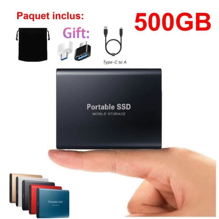 SSD Externe Fikwot FP70 500Go - Vitesse 1050Mo/s - Magnétique Avec Anneau - Compatible IPhone 15, Mac, PC