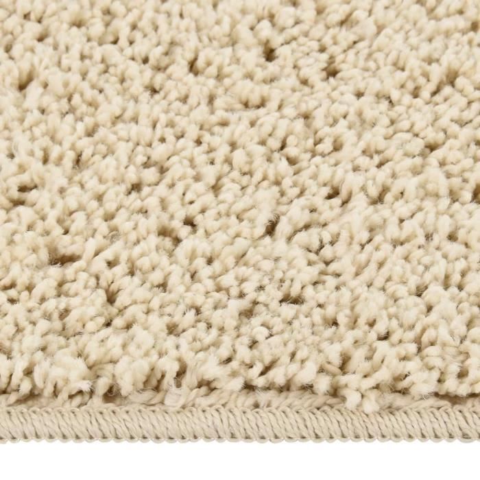 Tapis De Douche Antidérapant Crème, 60x100 Cm - Pour Salle De Bain, Coins Arrondis, Doux Et Chaud