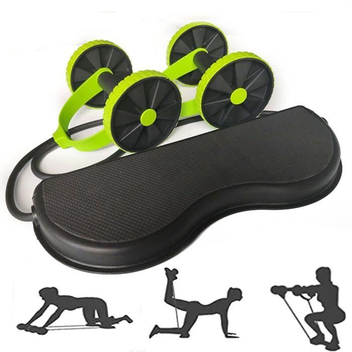 Ab Roller Avec Support Coude – Roue 2 En 1 – Antidérapant, Chronomètre, Ressort Silencieux – Charge 100 Kg – CE/ROHS
