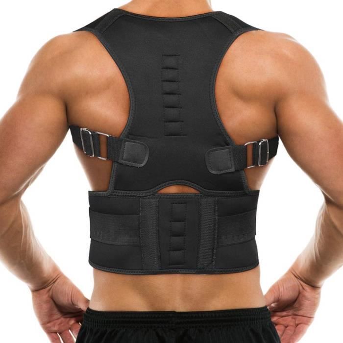 Correcteur de posture Dos Reglable Orthese de maintien pour Colonne Vertebrale Elastique de maintien hommes et femmes Taille L Cdiscount Sport