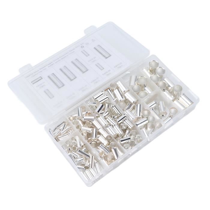 Candeon Kit 250pcs Violes De Fil Connecteurs Cuivre - Bornes à Sertir 7 Tailles Or