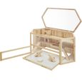 TECTAKE Clapier Cage à Hamster Gerbille Petits Rongeurs et Souris BENNI En bois 115 x 60 x 58 cm - Marron-1
