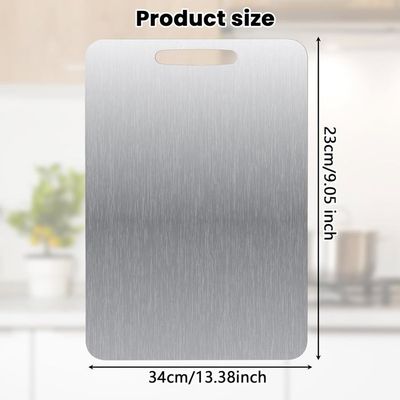 Planche à Découper En Titane MIROTECH - Acier Inoxydable 304 - 3 Tailles Au Choix - Facile à Nettoyer - 1