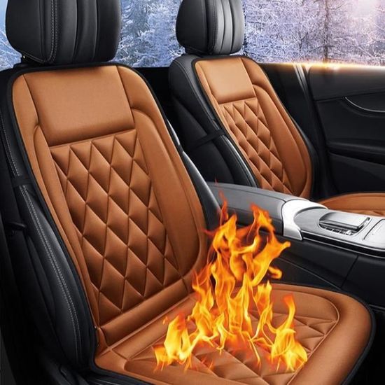 PME Coussin de siège chauffant pour voiture, universel 12 V