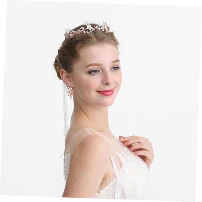 Serre-Tête Cérémonie/Mariage Ecru/Ivoire Avec Fleur Cristal - Accessoire Cheveux Élégant - Neuf