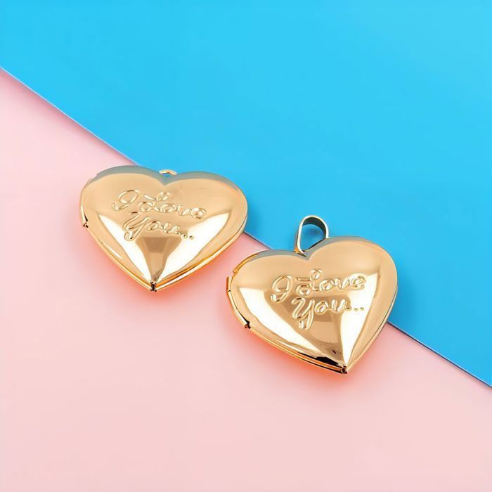 Collier Femme Chaîne Torsadée Pendentif Coeur Porte