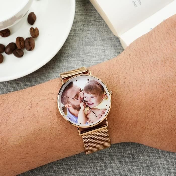 Montre femme avec photo hotsell personnalisé