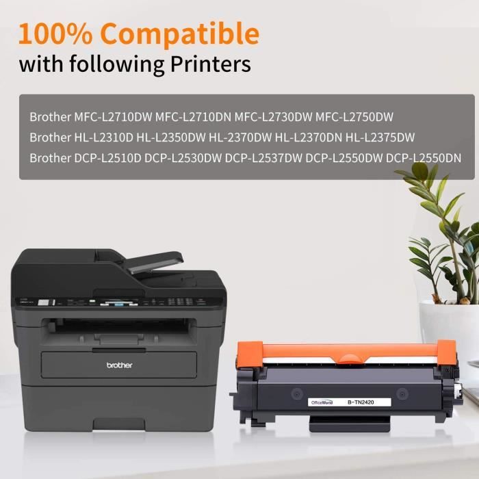 Cartouche de toner compatible Premium pour imprimante BROTHER DCP L2530DW