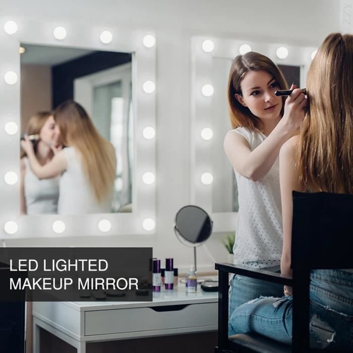 Lampe LED pour miroir, maquillage, Hollywood, ampoule USB