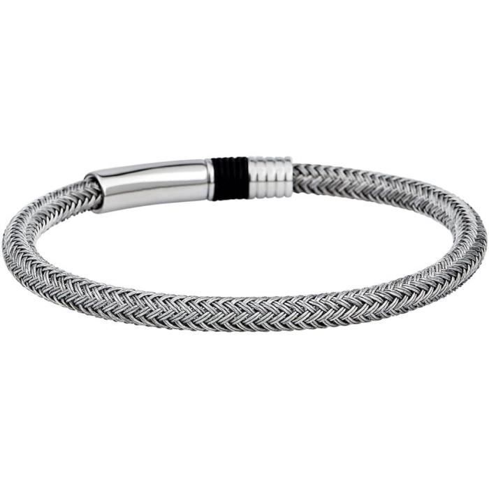 Emporio armani mens silver bracelet online